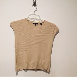 BCBG MaxAzria | Cap Sleeve Raised Pattern Blouse